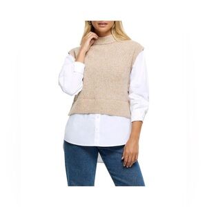 NWT River Island Mixed Media Sweater